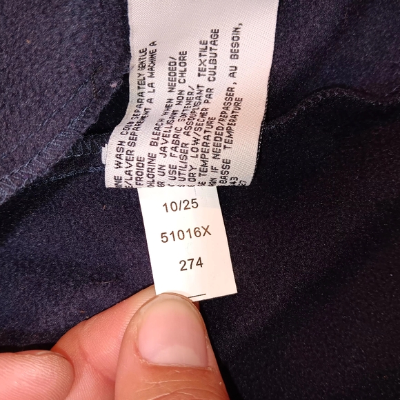 DKNY Navy wind jacket fleece lined - Picture 7 of 11